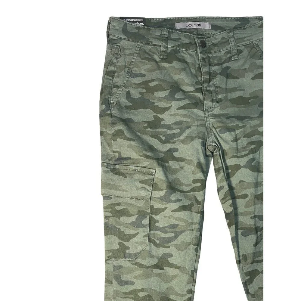 Joes Jeans Womens Skinny Cargo Jeans Green‎ Camouflage Stretch Pockets 26 New